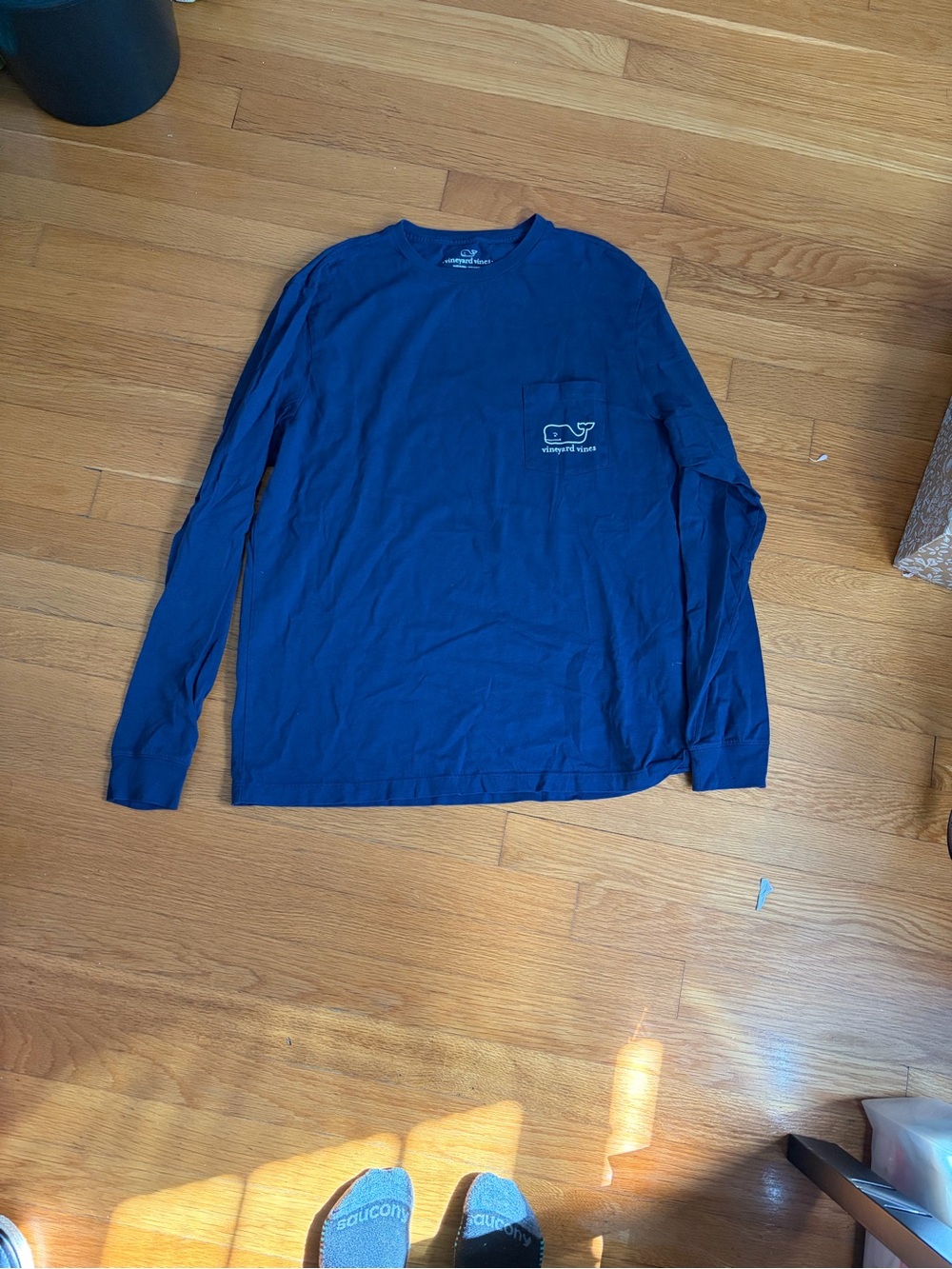 Vineyard Vines Navy Long Sleeve Pocket Tee